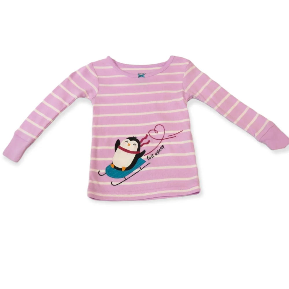 Carter's Cotton Striped Penguin Pajama Sleep Top